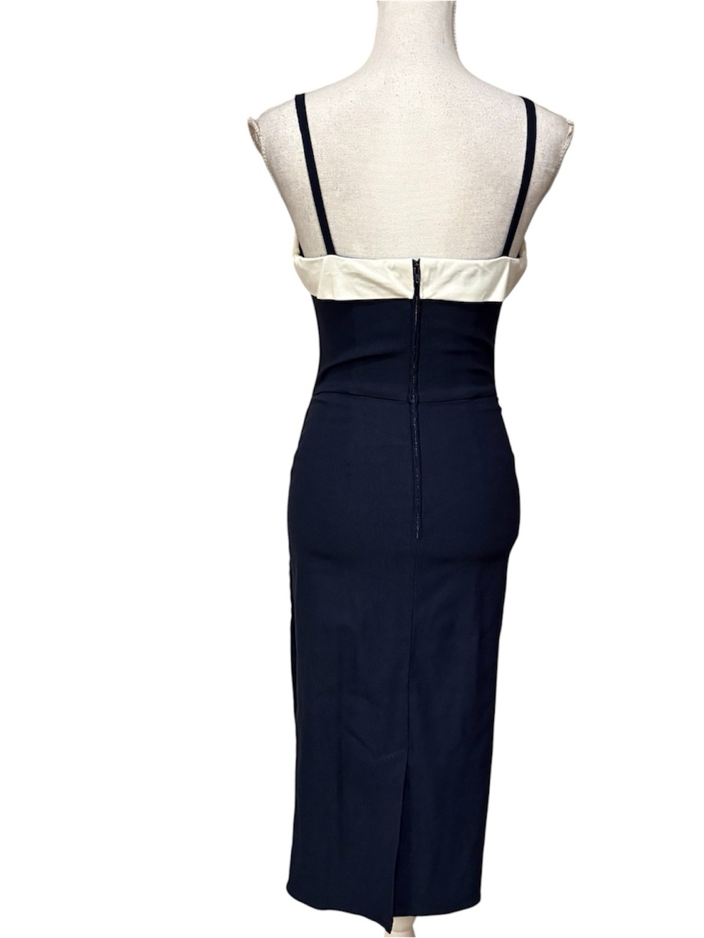 Stop Staring Sailor Navy White Dress Size M Pin Up Rockabilly Bodycon Retro - Picture 4 of 6